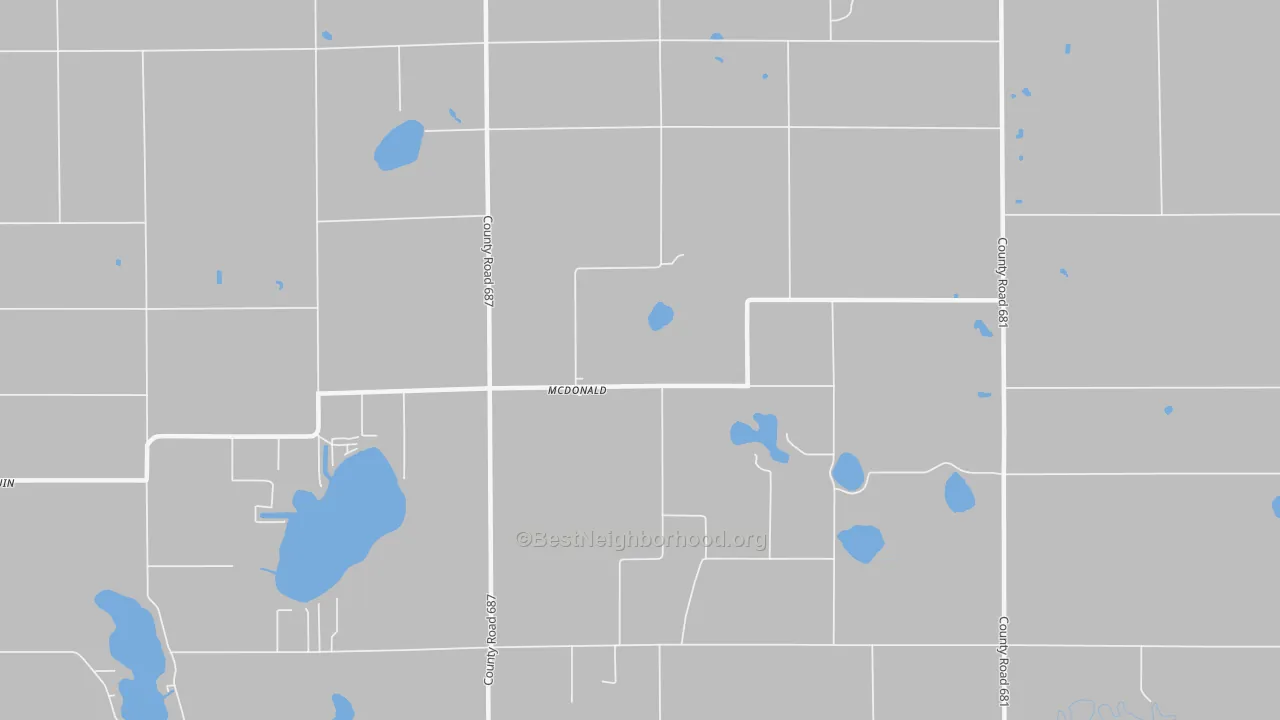 Transit Grade map of McDonald, MI