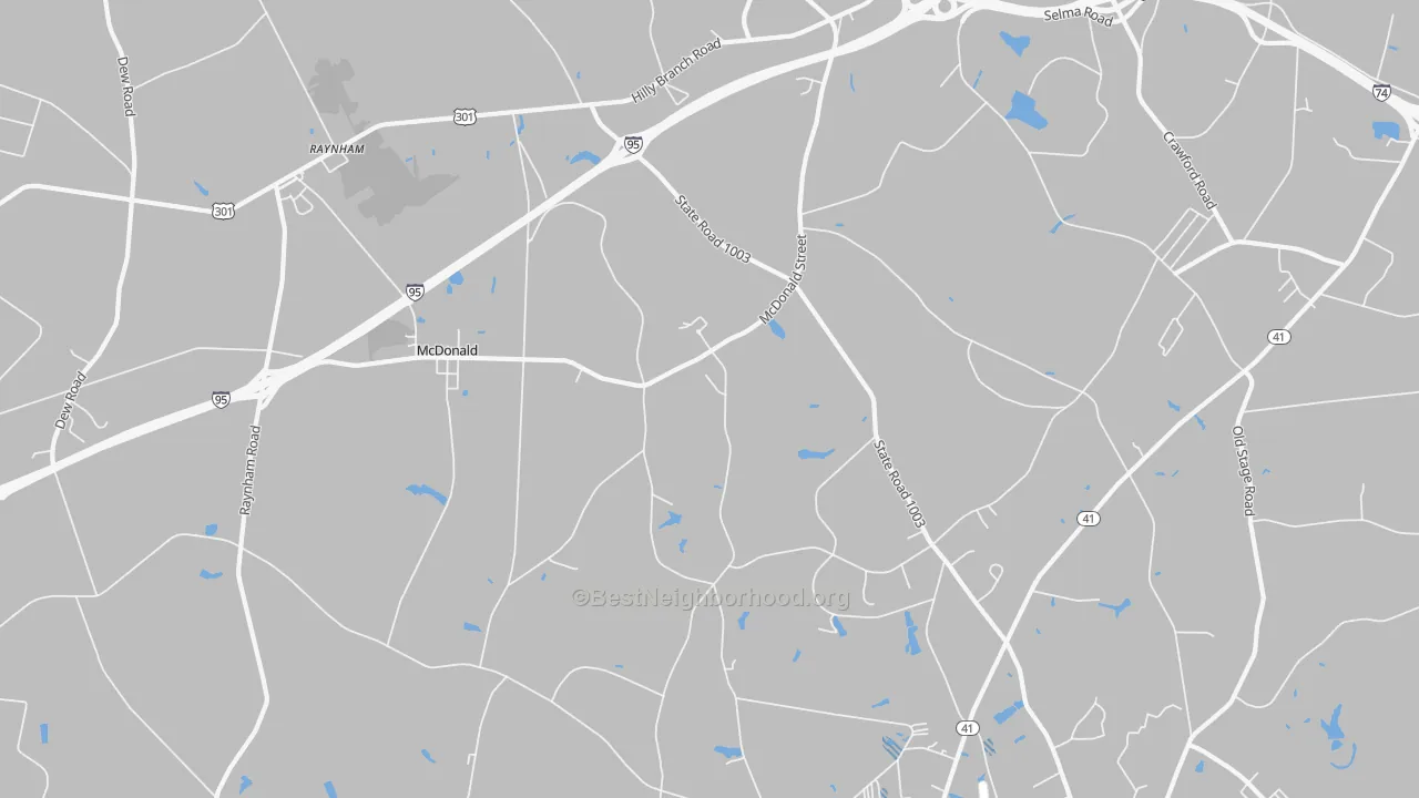 Transit Grade map of McDonald, NC