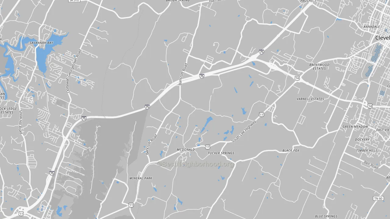 Transit Grade map of McDonald, TN