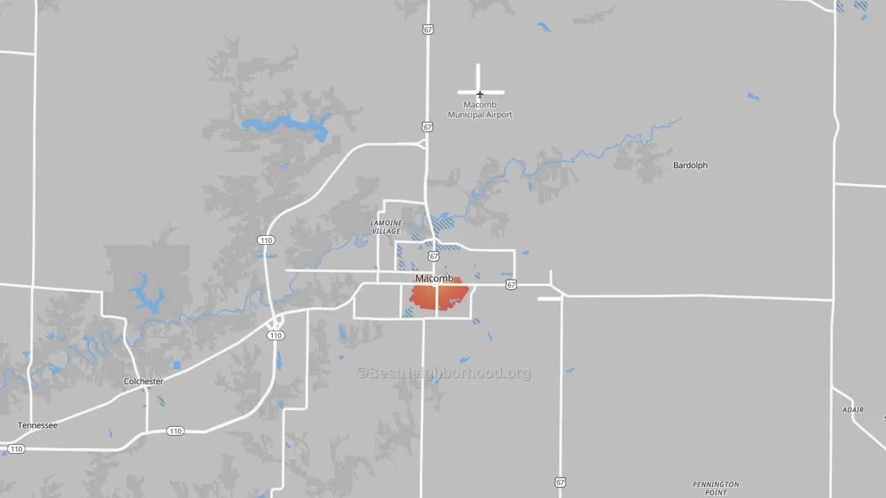 Transit Grade map of McDonough County, IL