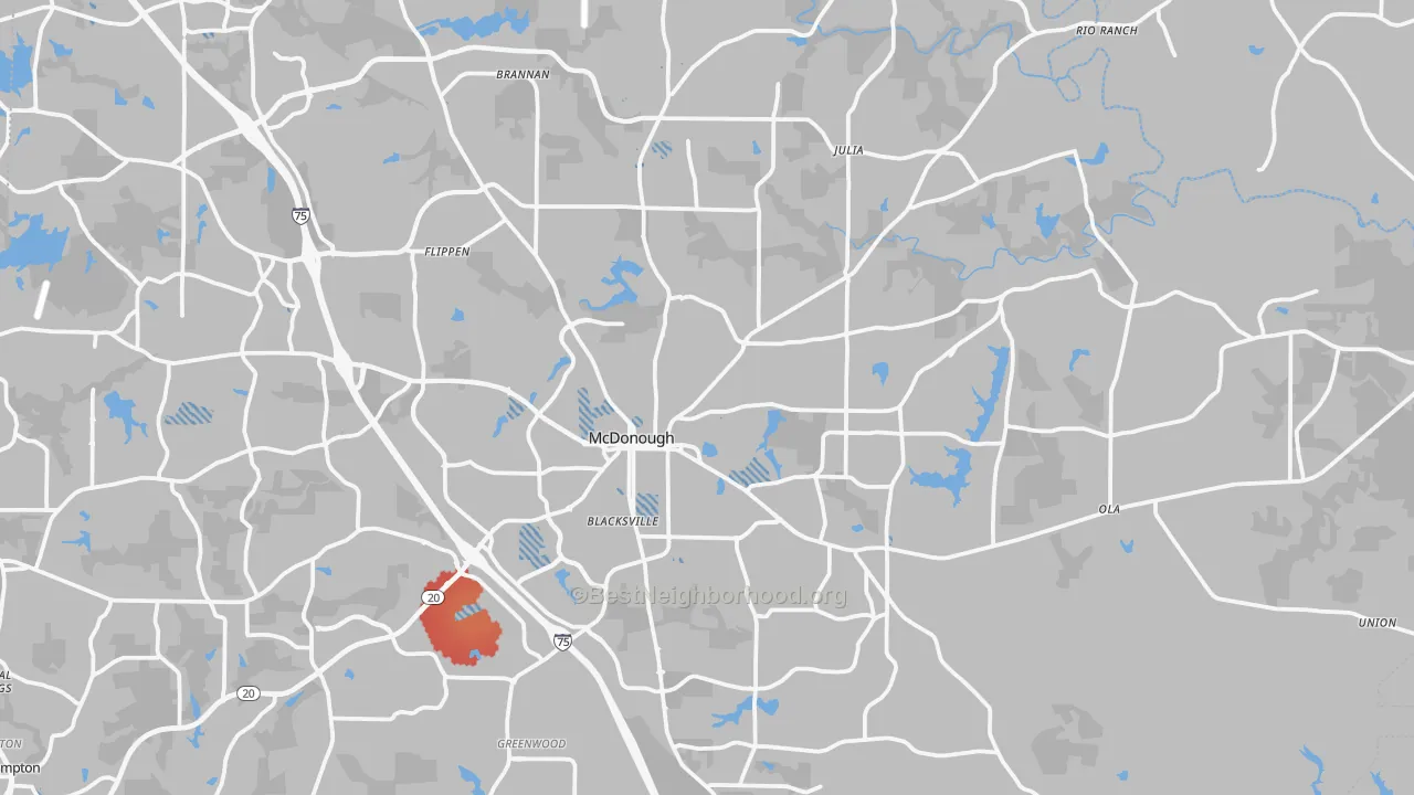 Transit Grade map of McDonough, GA