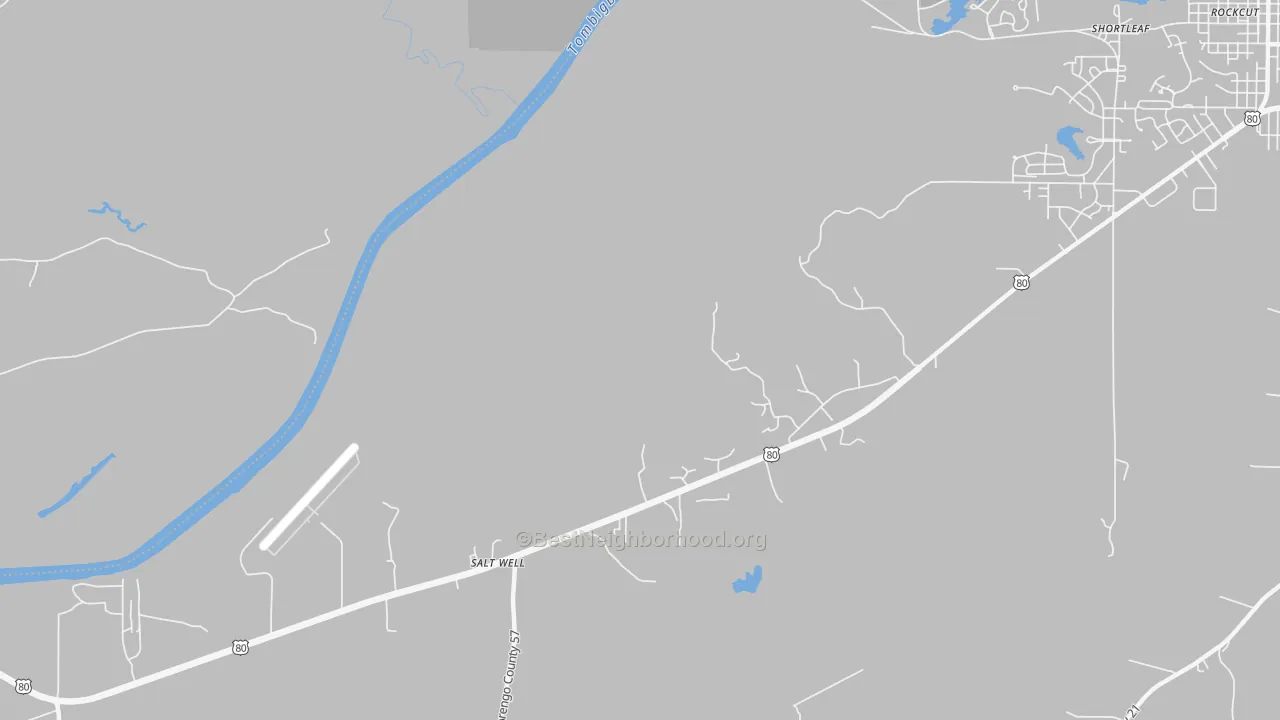 Transit Grade map of McDowell, AL