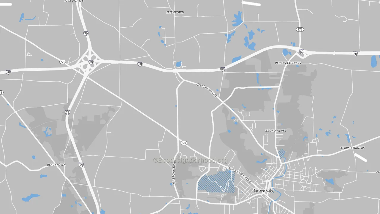 Transit Grade map of McDowell Corners, PA