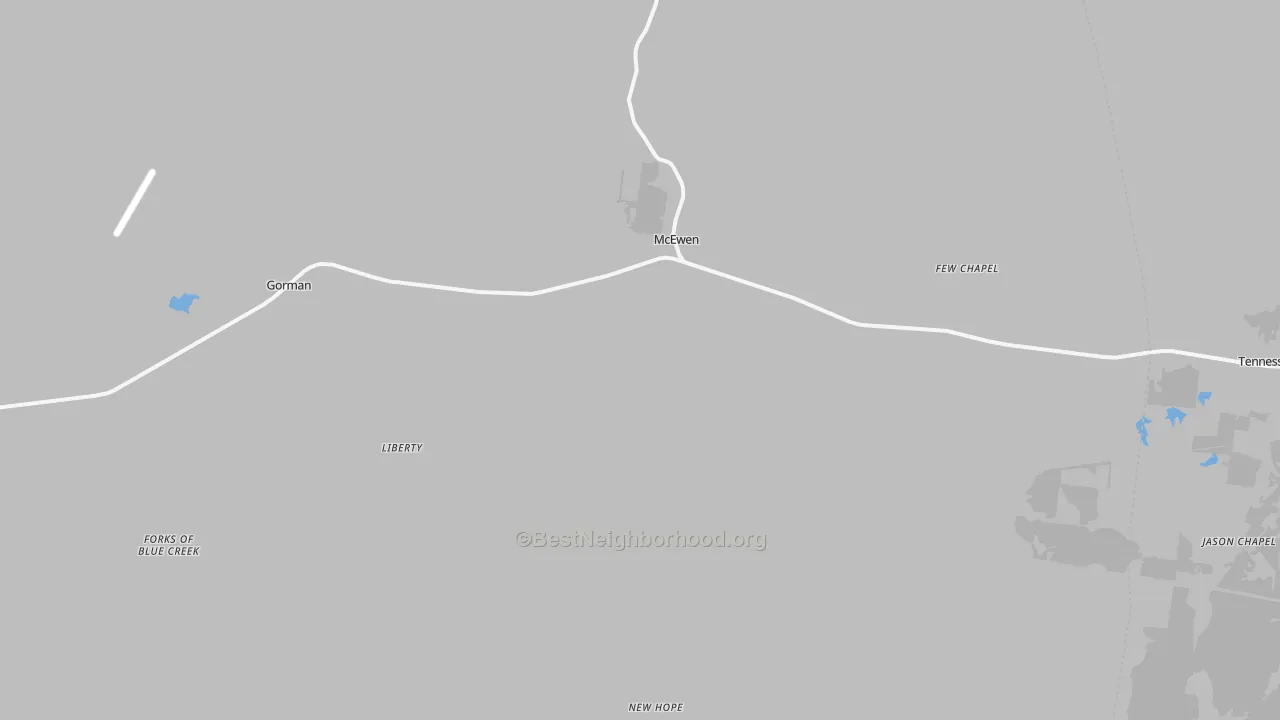 Transit Grade map of McEwen, TN