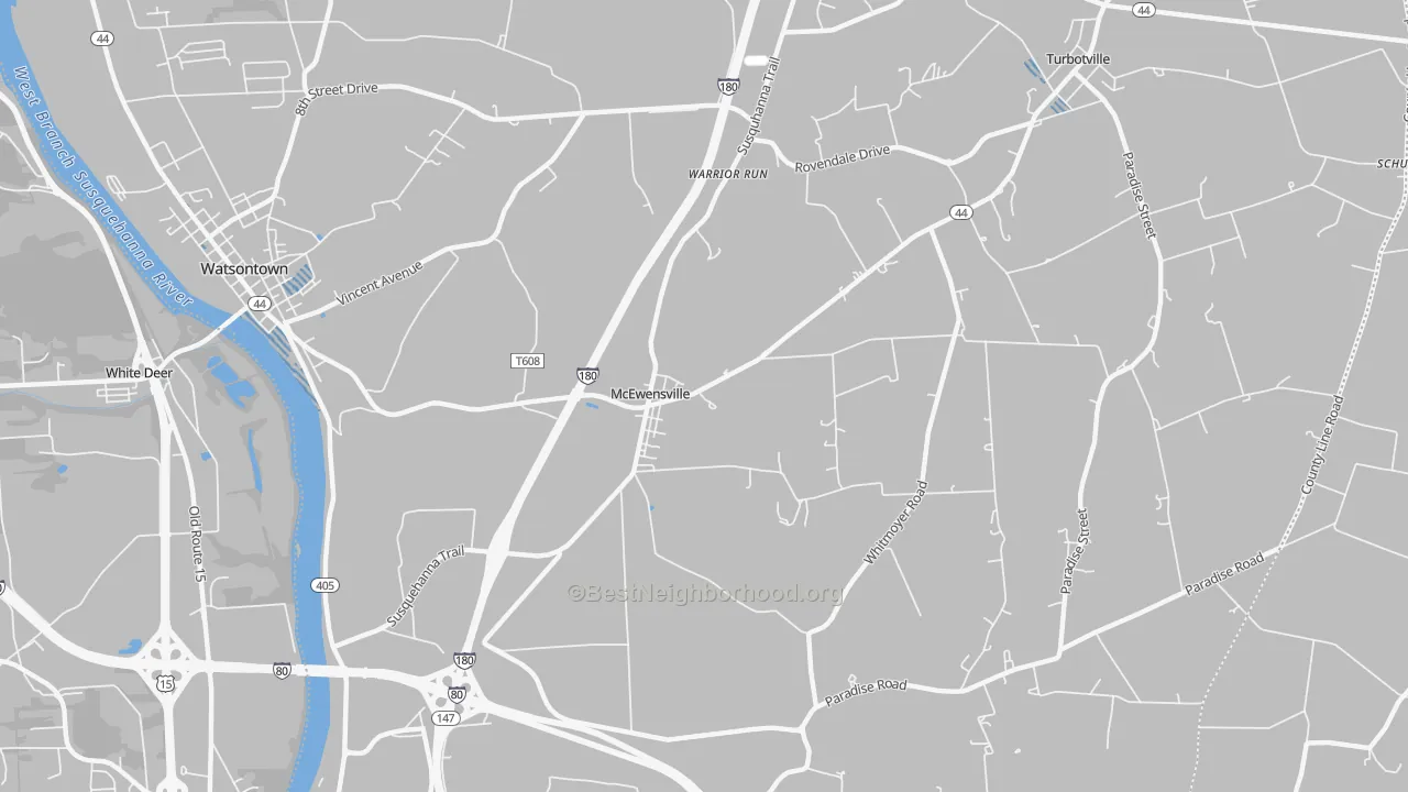 Transit Grade map of McEwensville, PA