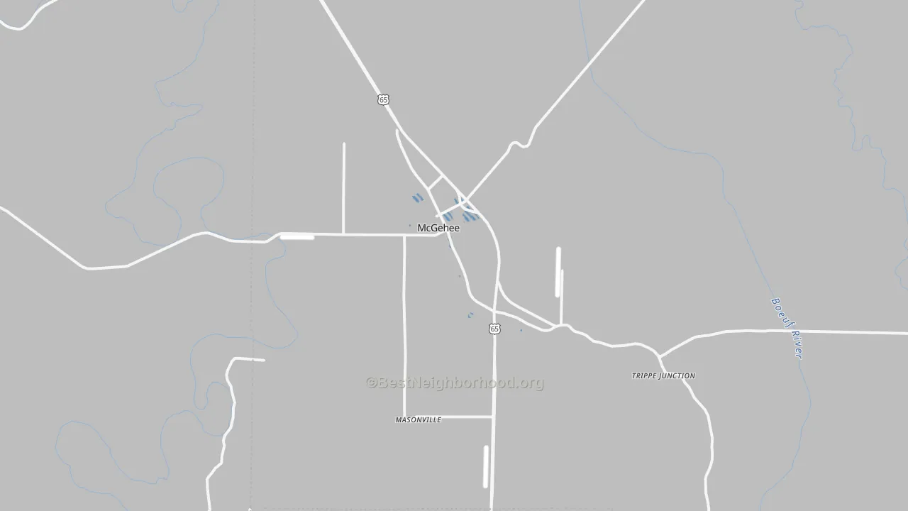 Transit Grade map of McGehee, AR