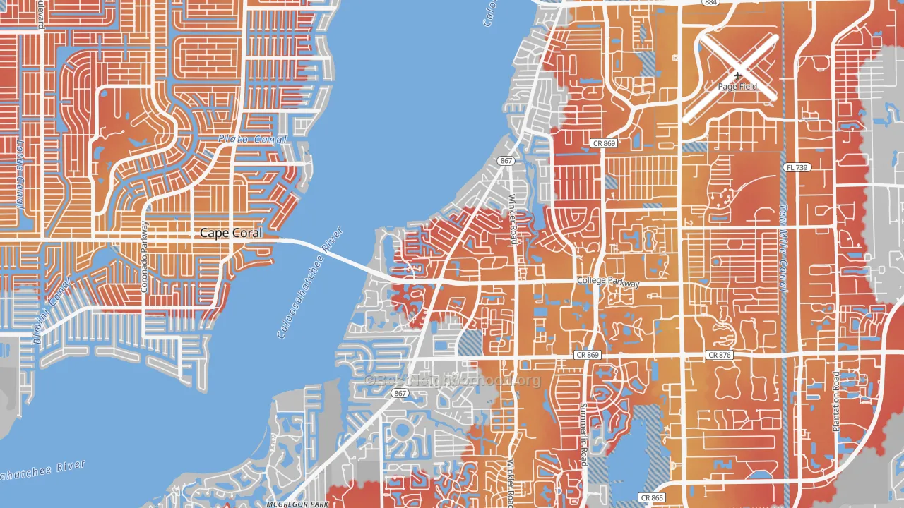 Transit Grade map of McGregor, FL