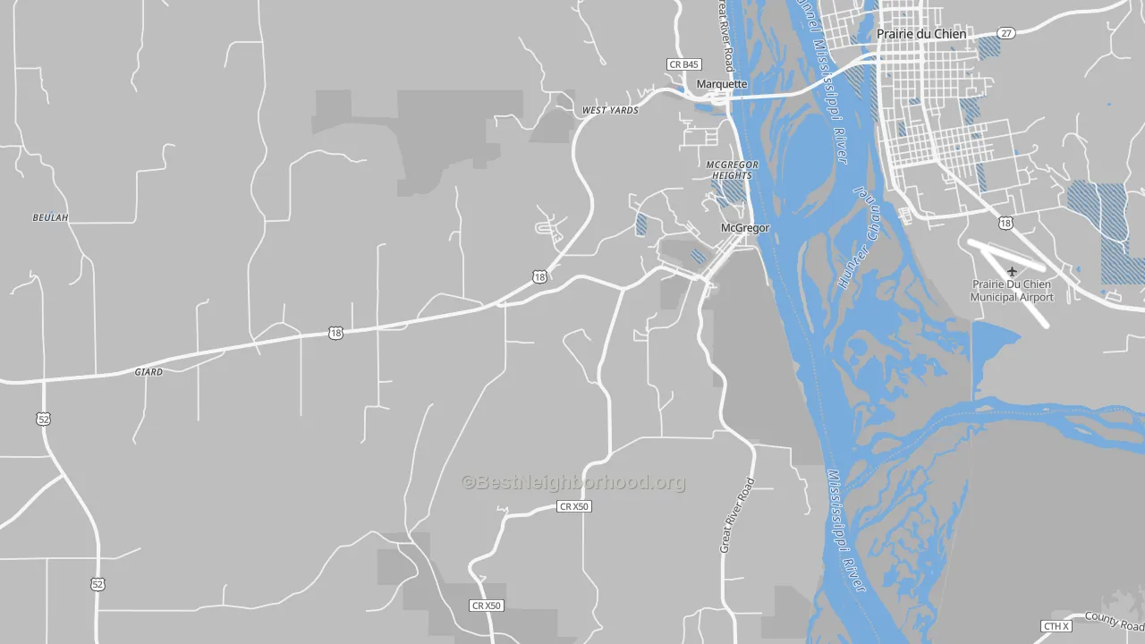Transit Grade map of McGregor, IA