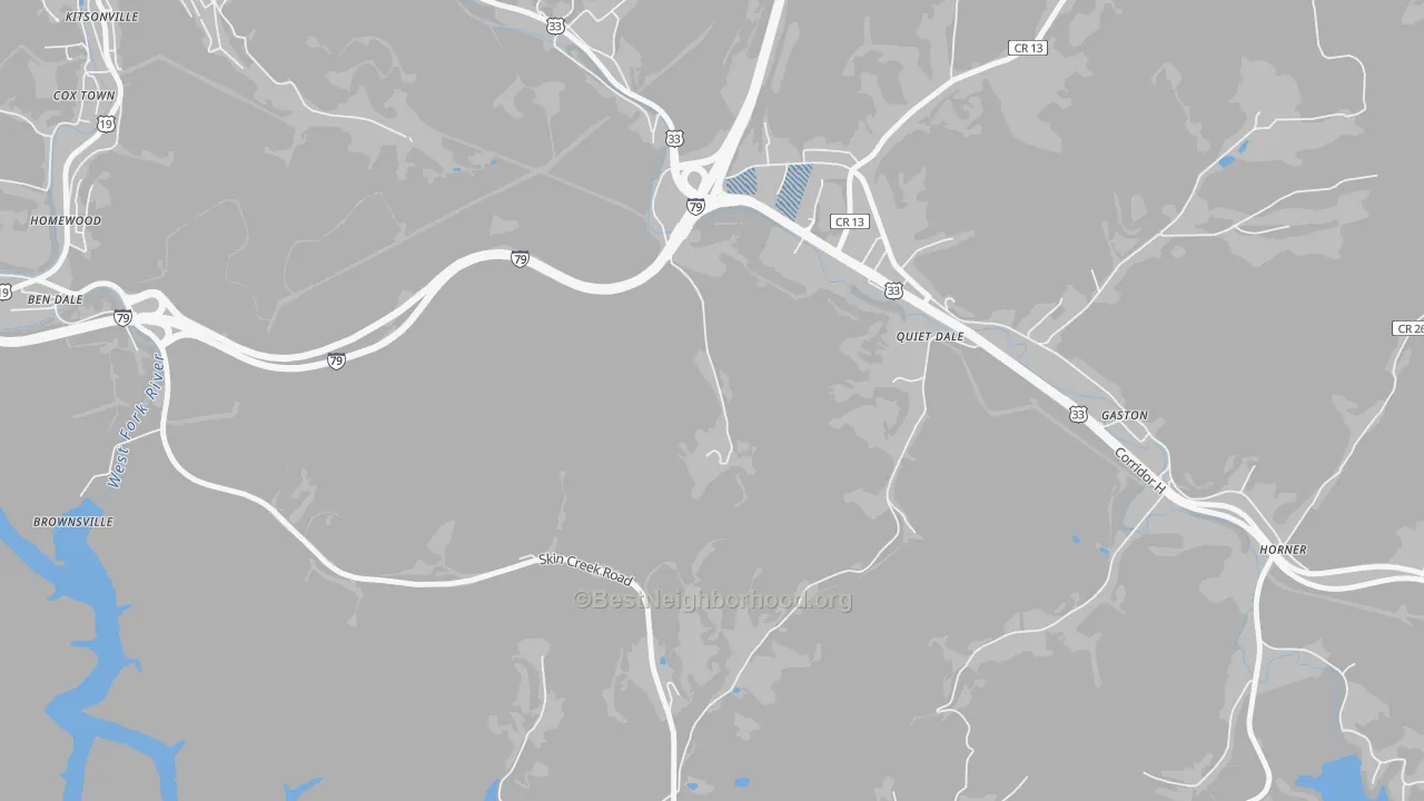 Transit Grade map of McGuire Park, WV