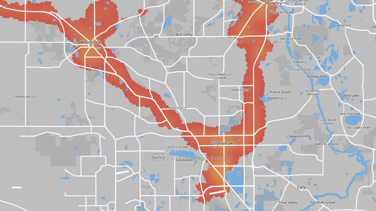 Transit Grade map of McHenry County, IL