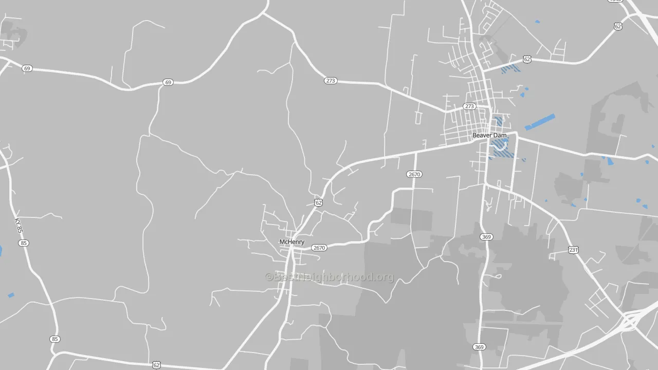 Transit Grade map of McHenry, KY
