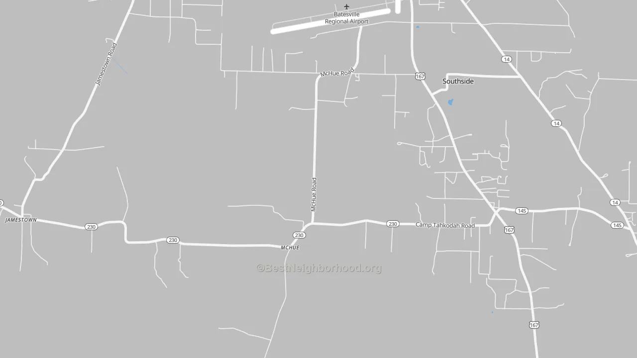 Transit Grade map of McHue, AR