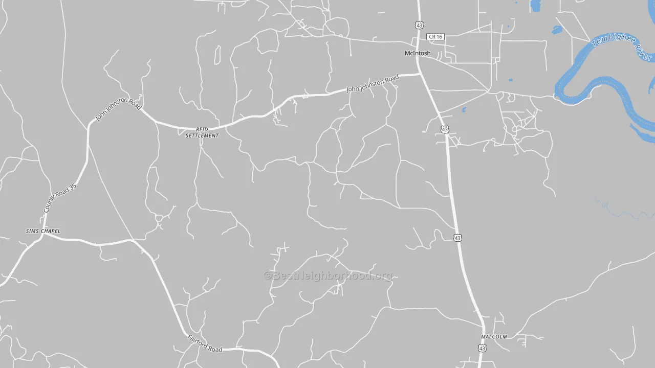 Transit Grade map of McIntosh, AL