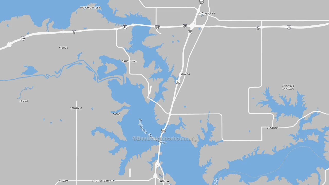 Transit Grade map of McIntosh County, OK