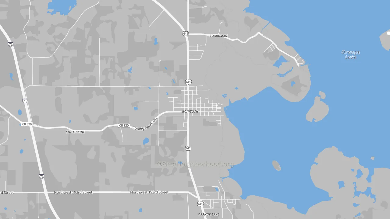 Transit Grade map of McIntosh, FL