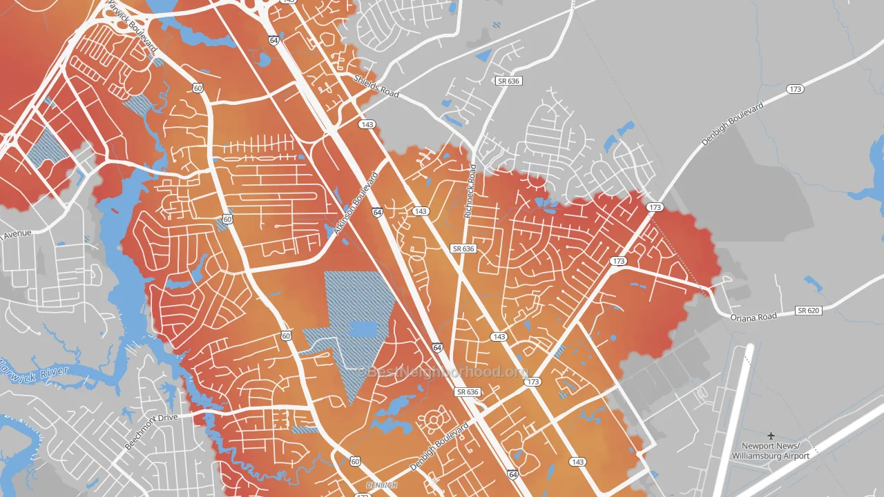 Transit Grade map of McIntosh, Newport News, VA