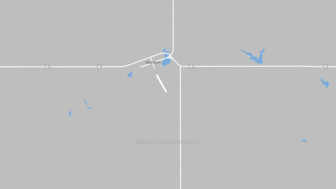 Transit Grade map of McIntosh, SD