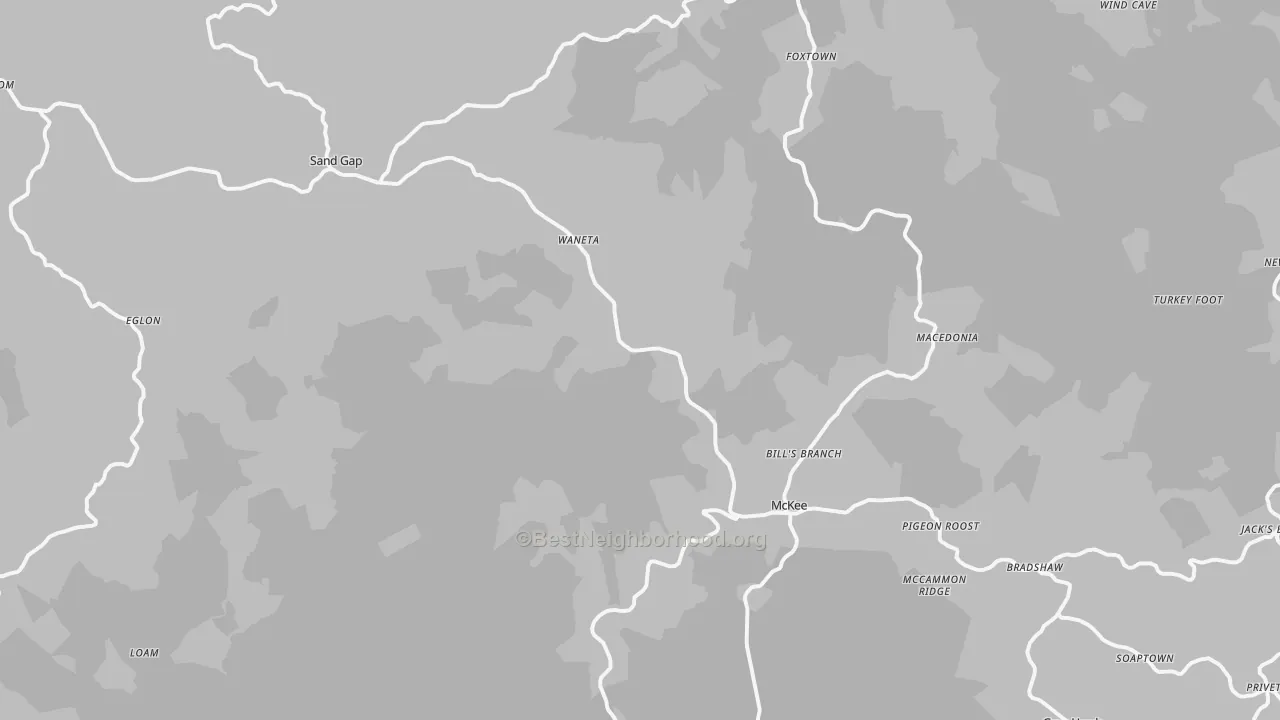 Transit Grade map of McKee, KY