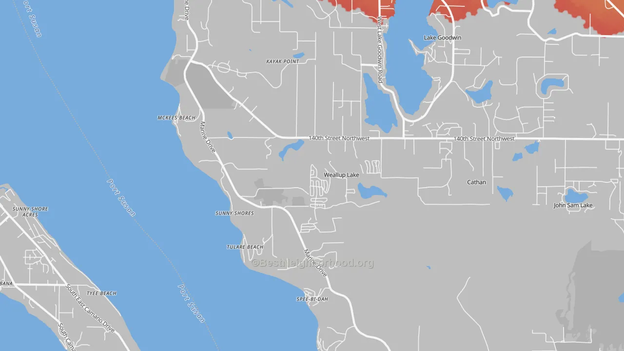 Transit Grade map of McKees Beach, WA
