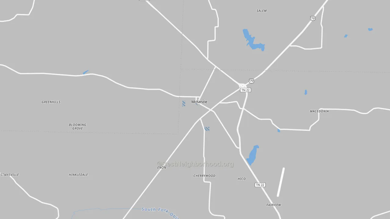 Transit Grade map of McKenzie, TN