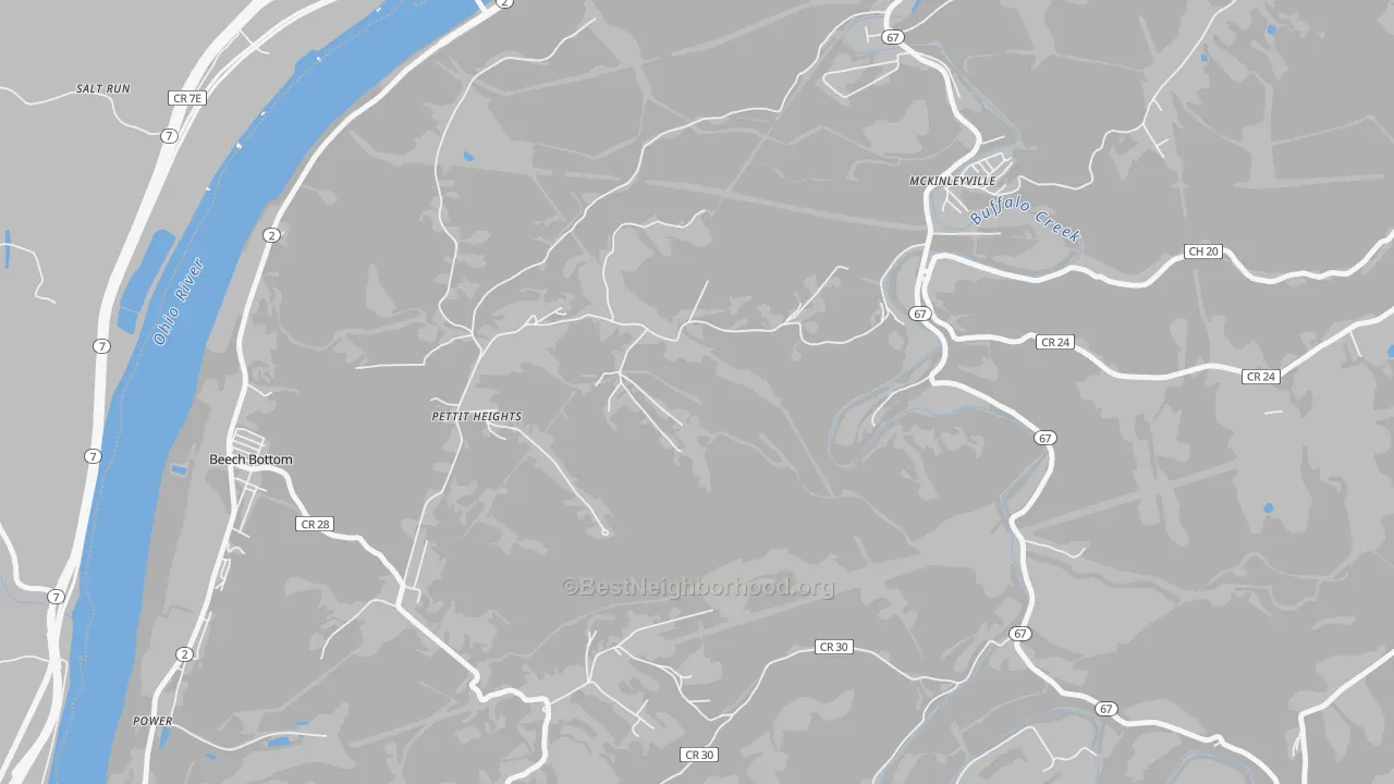 Transit Grade map of McKinleyville, WV