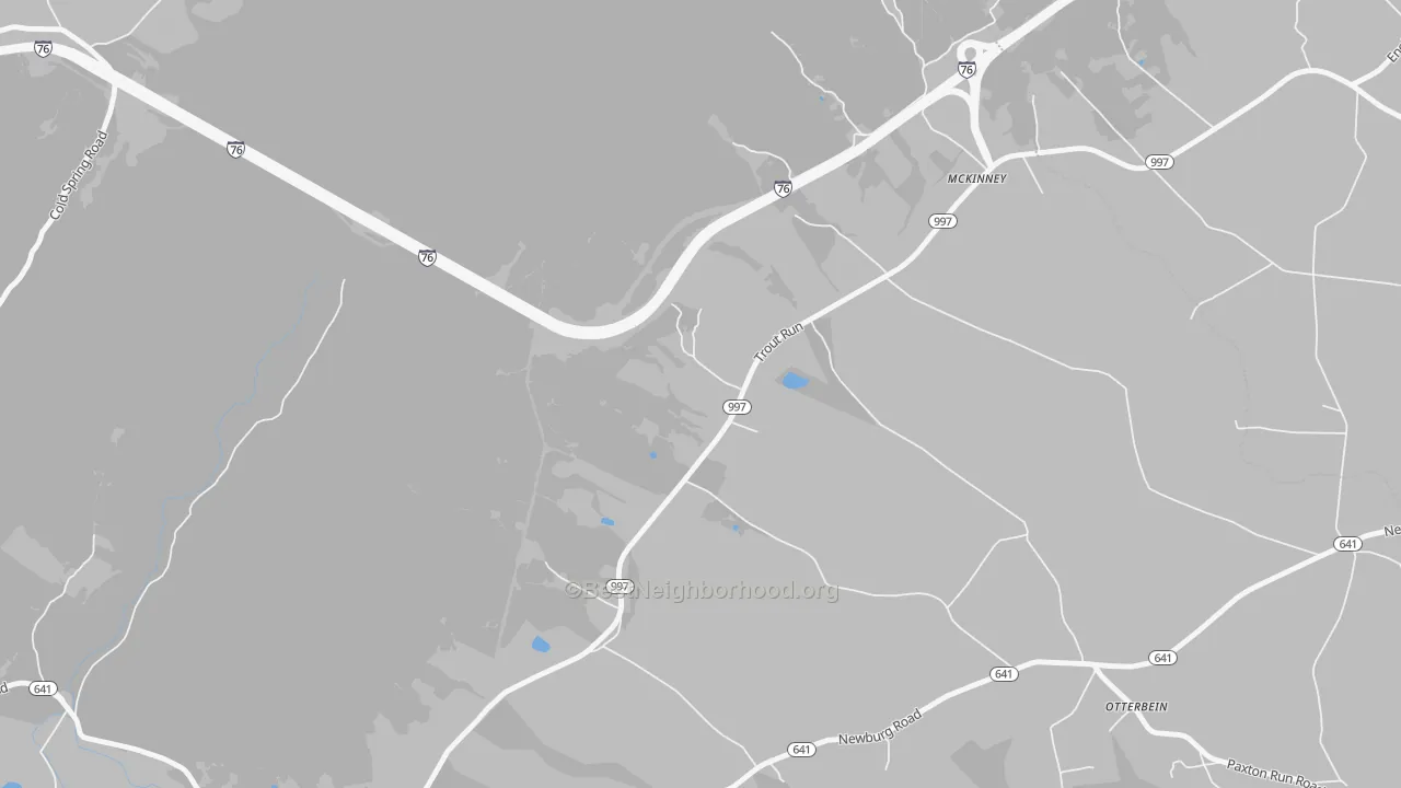 Transit Grade map of McKinney, PA