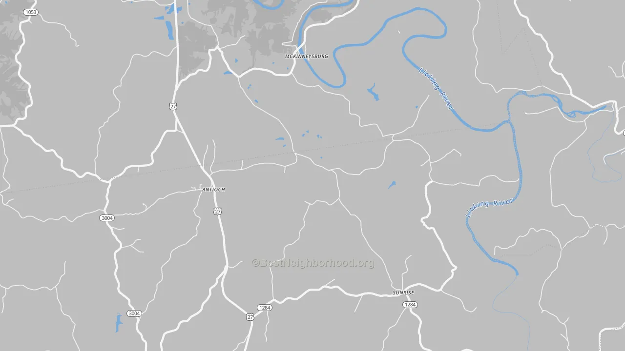 Transit Grade map of McKinneysburg, KY