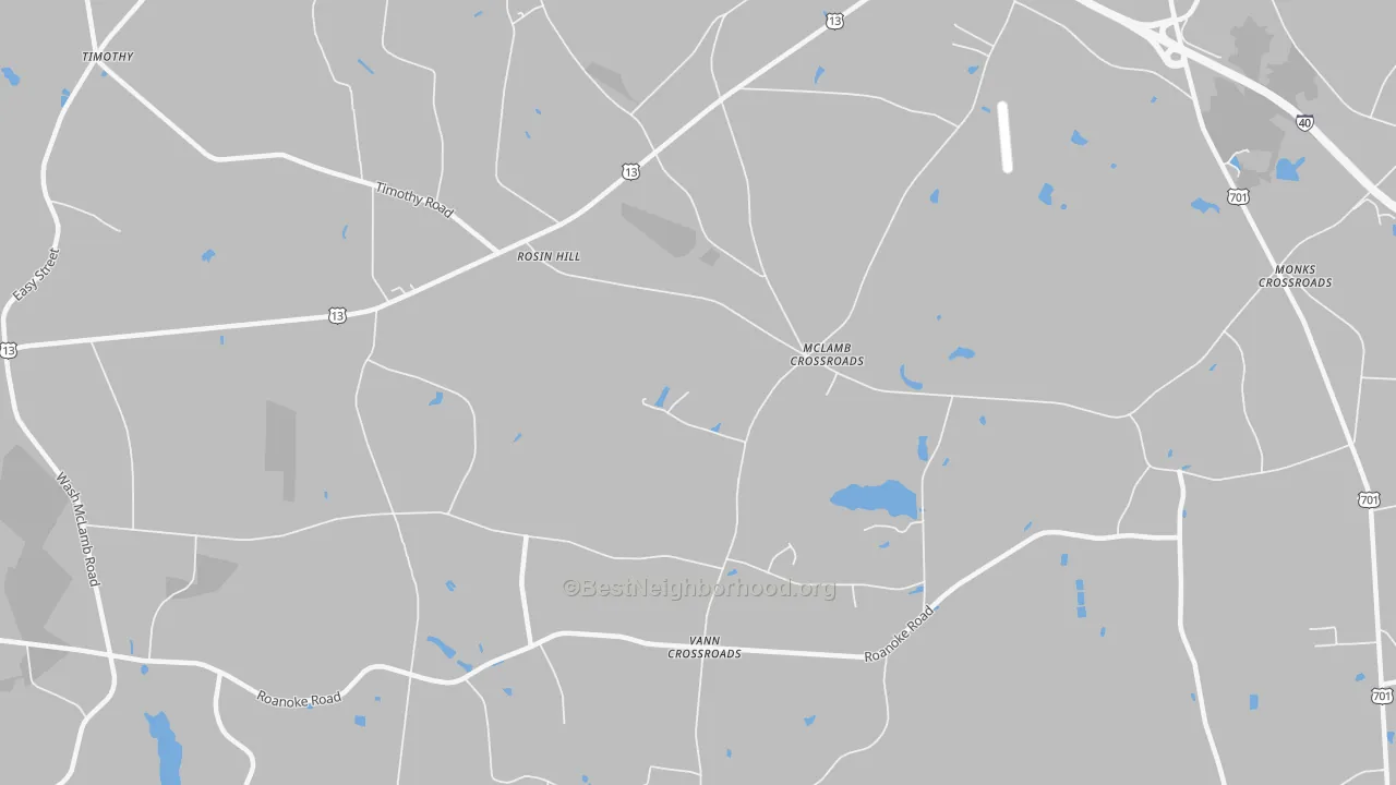 Transit Grade map of McLamb Crossroads, NC