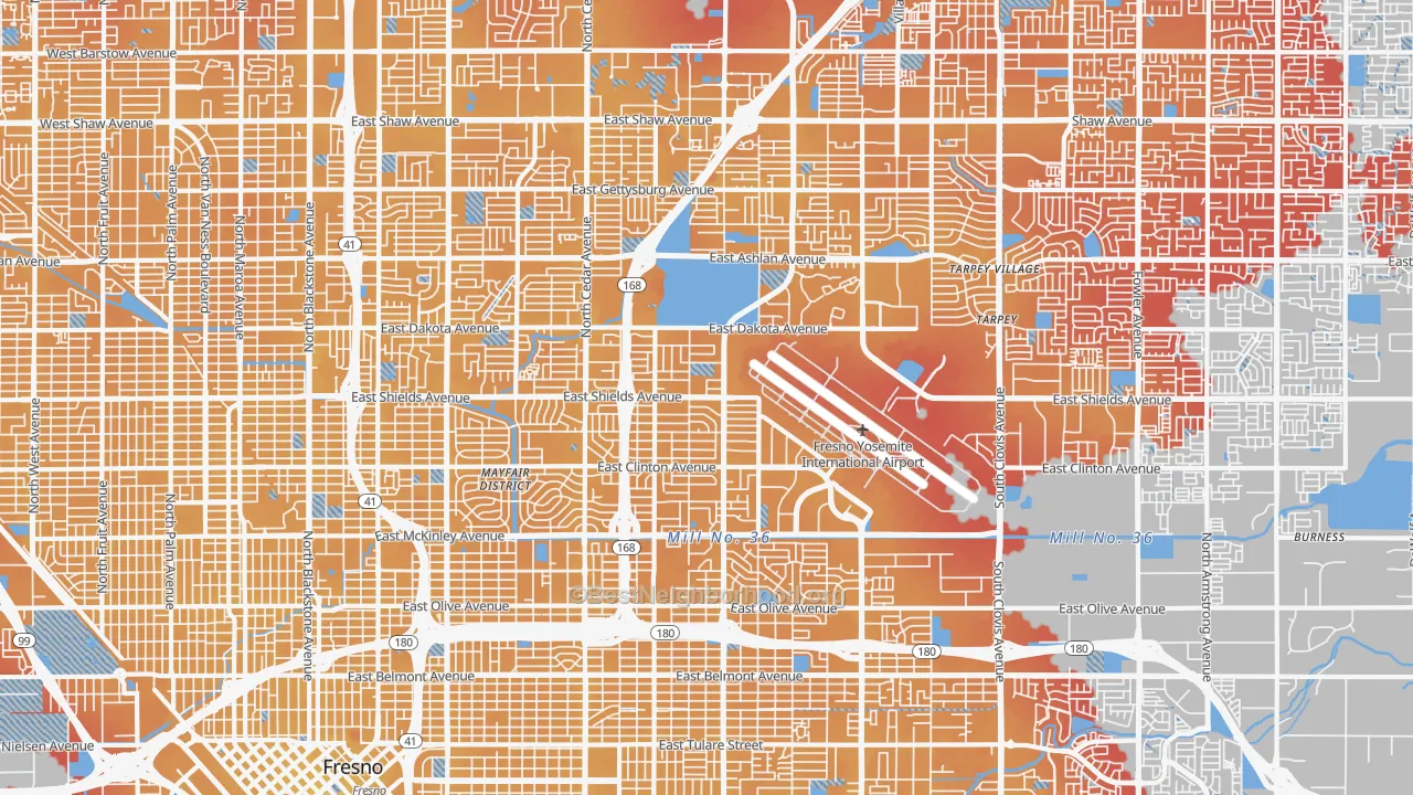 Transit Grade map of McLane, Fresno, CA