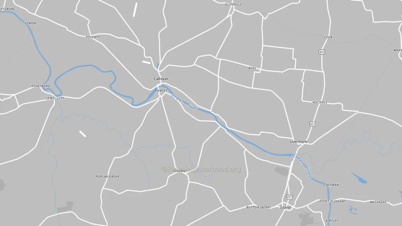 Transit Grade map of McLean County, KY