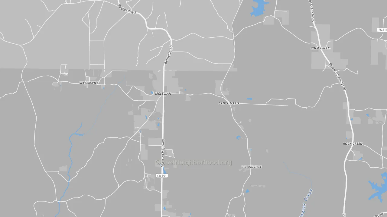 Transit Grade map of McLellan, FL