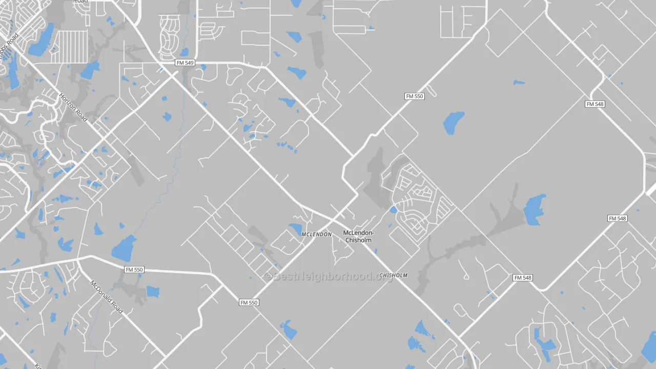 Transit Grade map of McLendon-Chisholm, TX