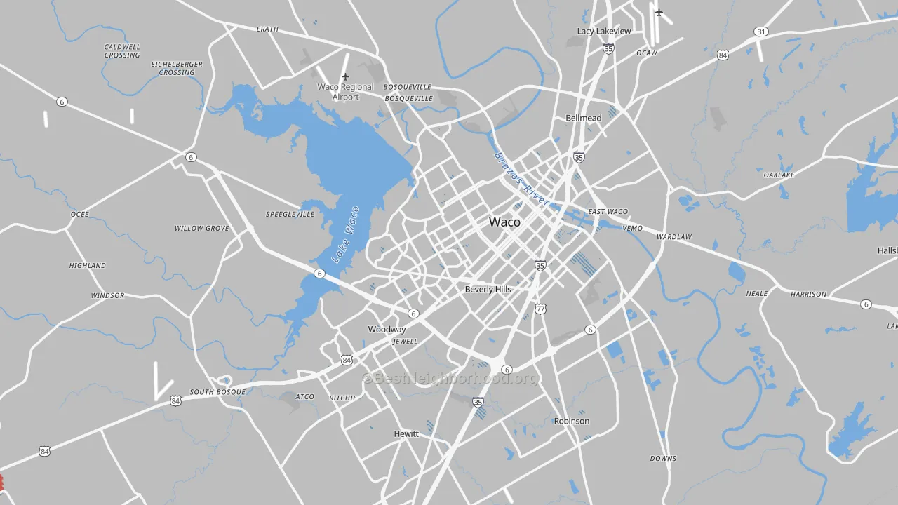 Transit Grade map of McLennan County, TX