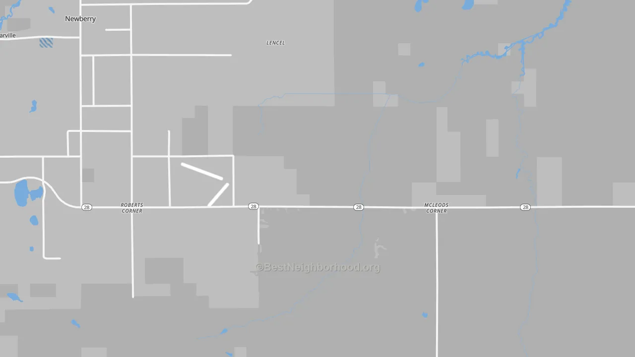 Transit Grade map of McLeods Corner, MI