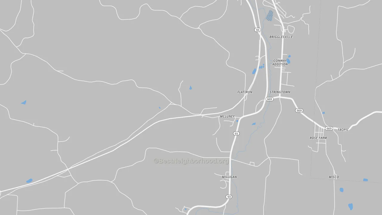 Transit Grade map of McLuney, OH