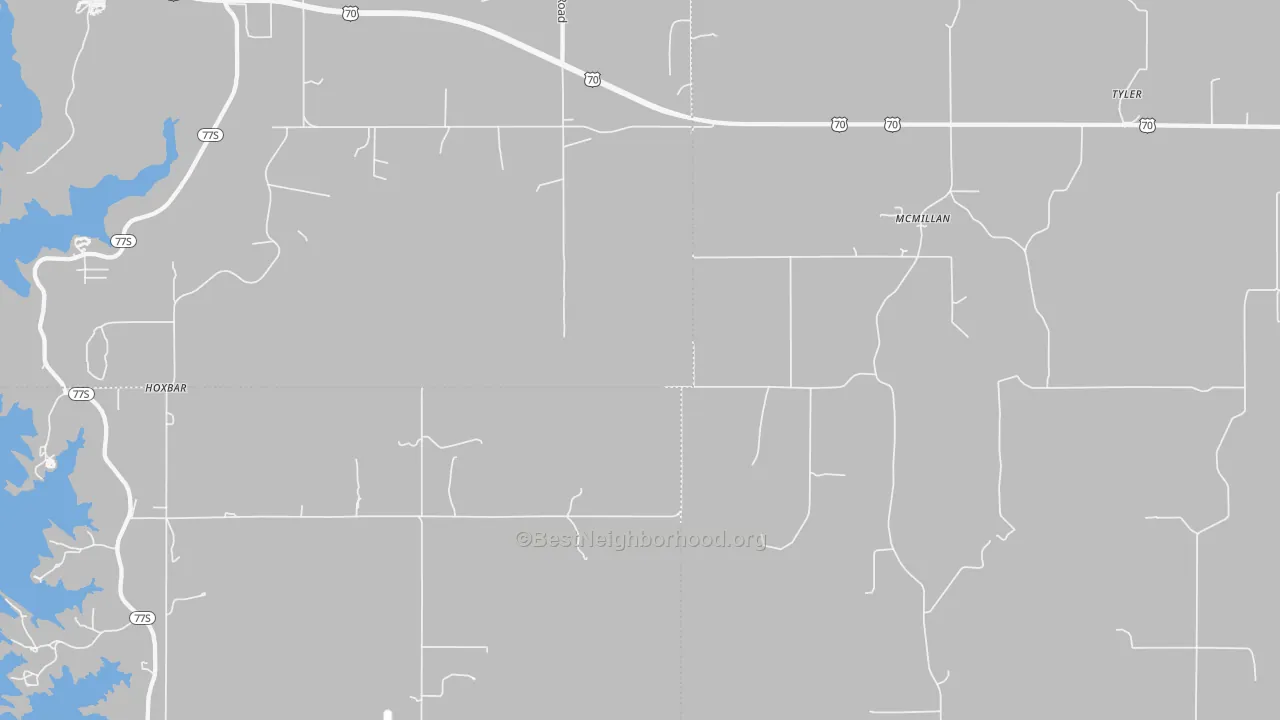 Transit Grade map of McMillan, OK