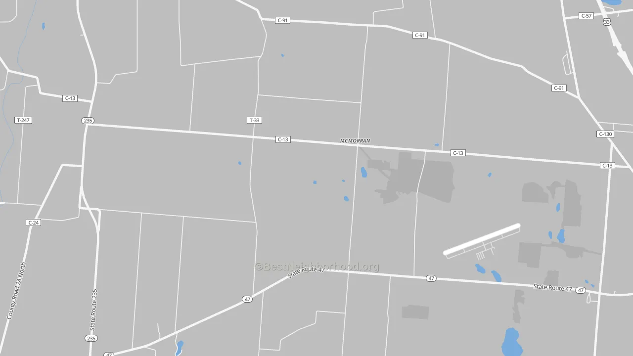 Transit Grade map of McMorran, OH