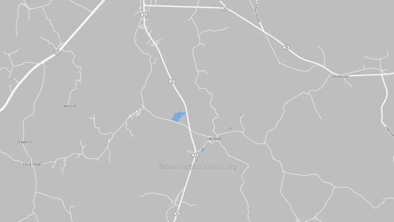 Transit Grade map of McNair, MS