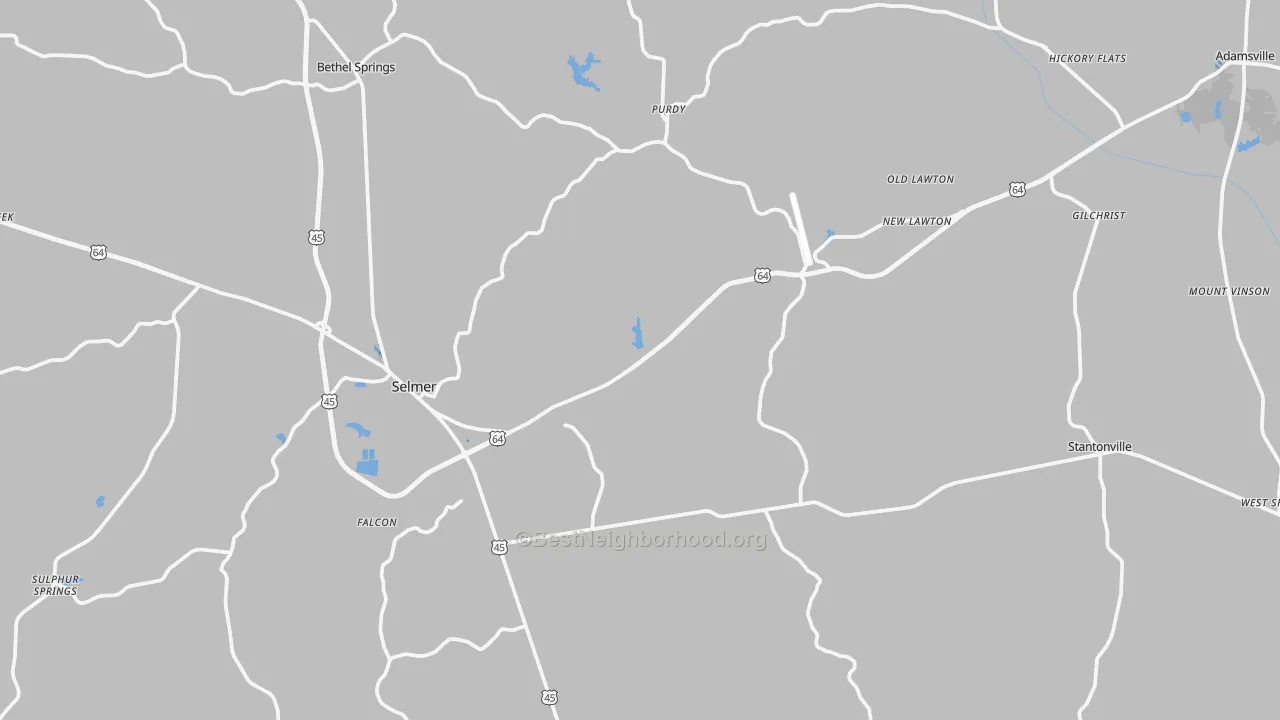 Transit Grade map of McNairy County, TN
