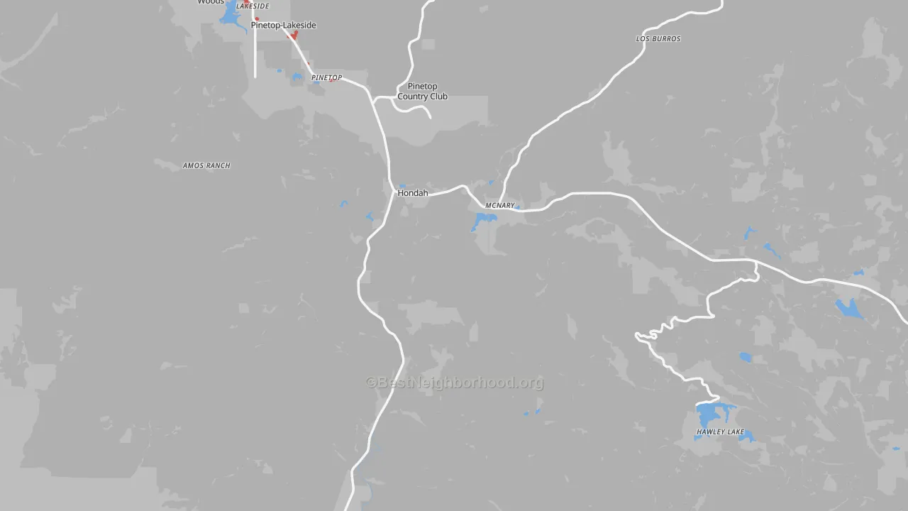Transit Grade map of McNary, AZ