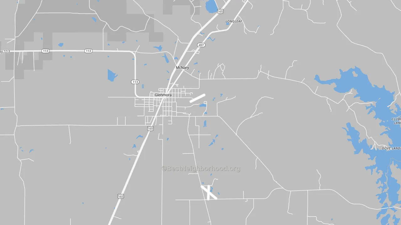 Transit Grade map of McNary, LA