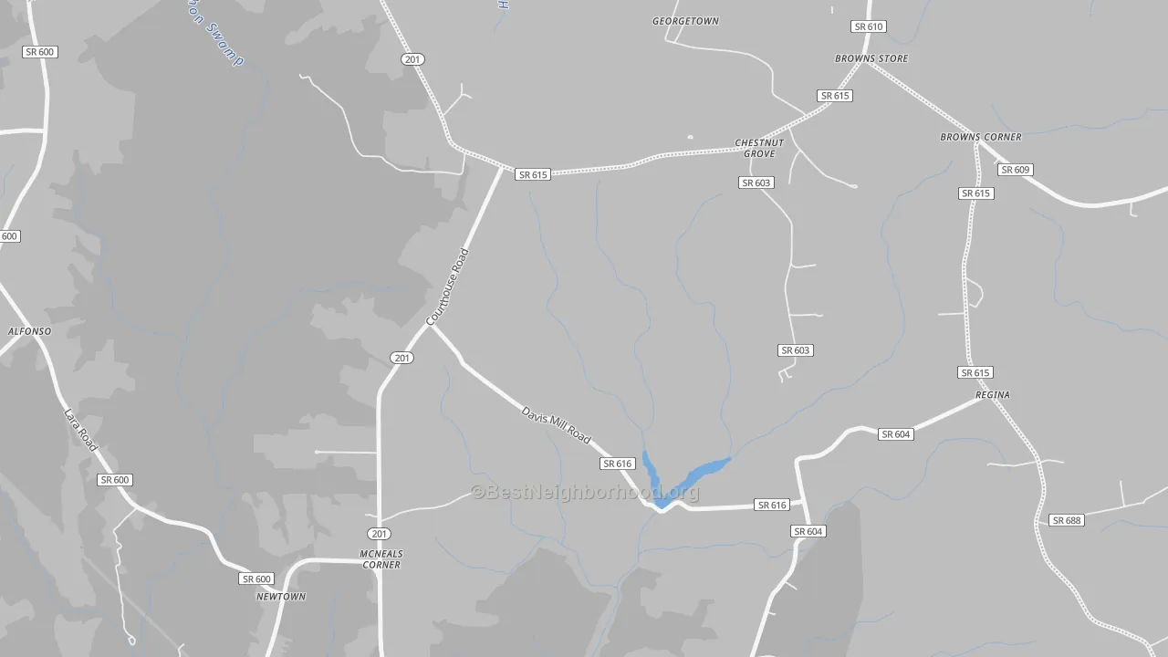 Transit Grade map of McNeals Corner, VA