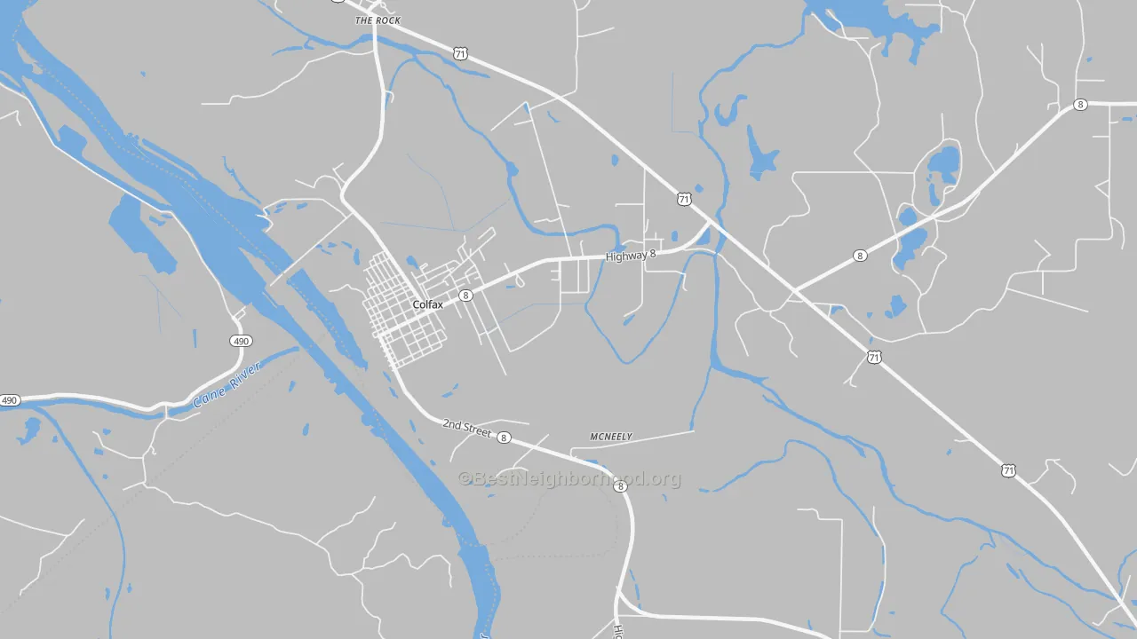 Transit Grade map of McNeely, LA