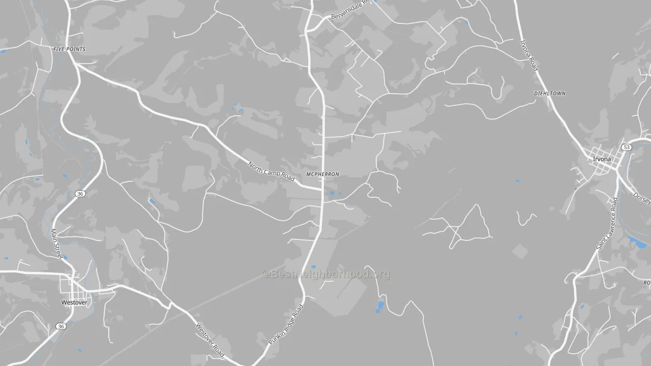 Transit Grade map of McPherron, PA