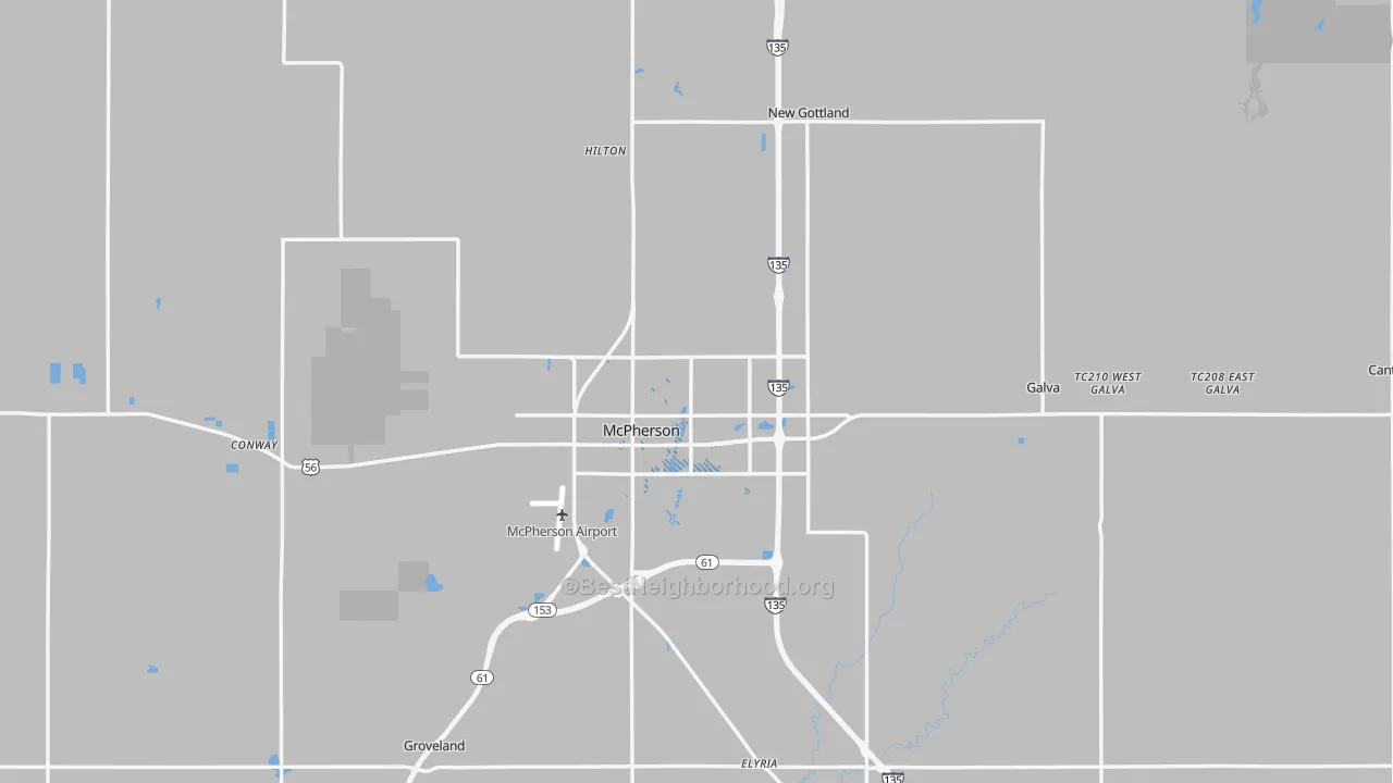 Transit Grade map of McPherson County, KS