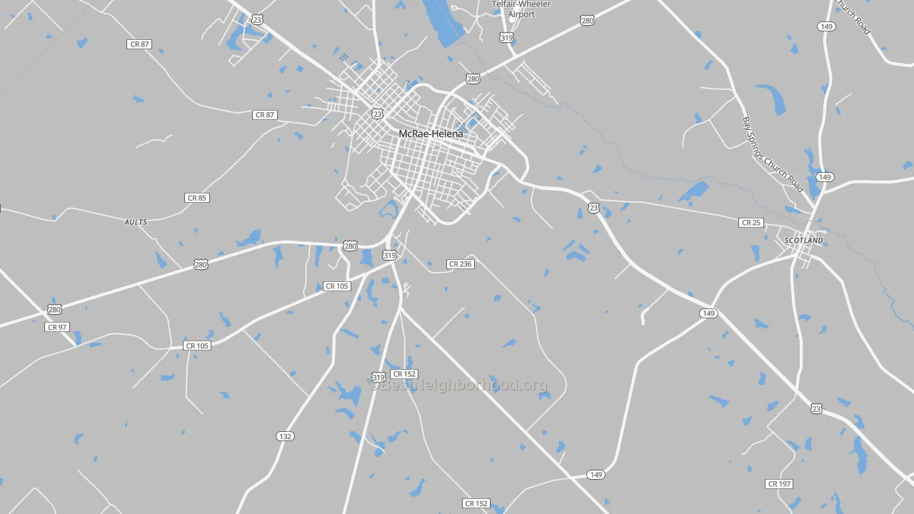 Transit Grade map of McRae, GA