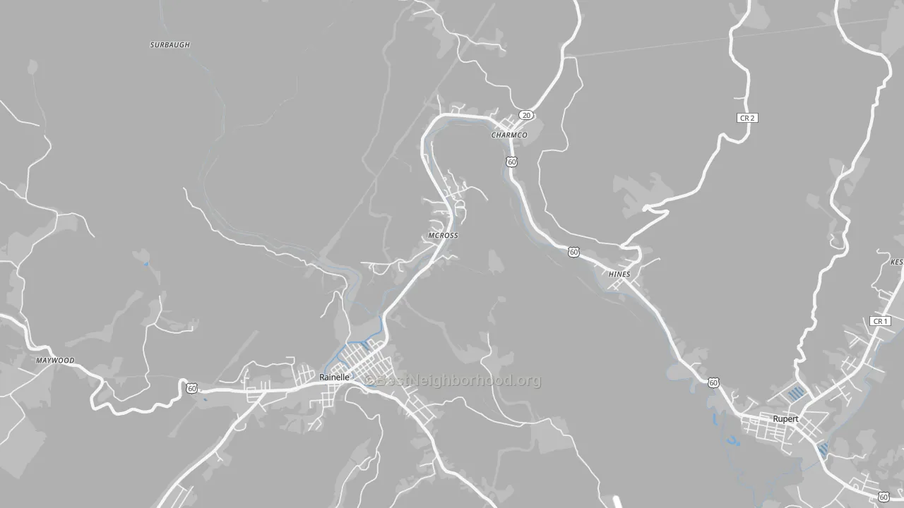 Transit Grade map of McRoss, WV
