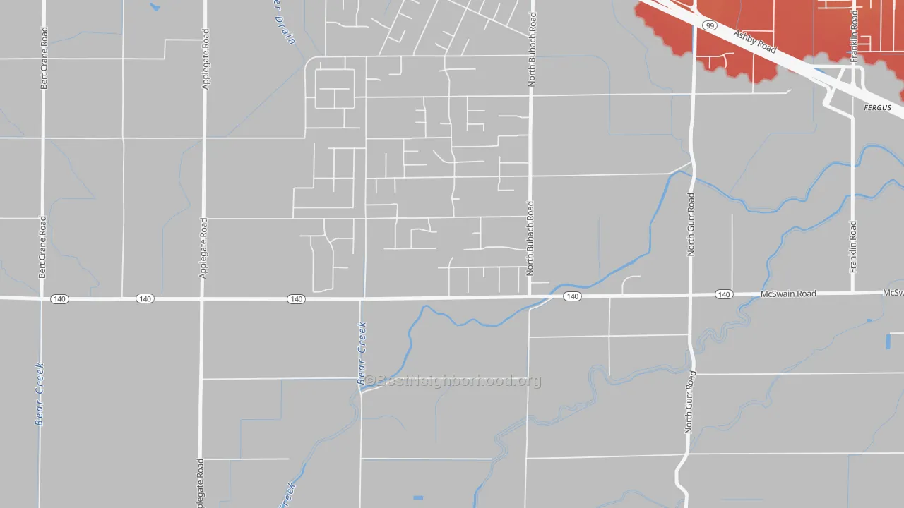 Transit Grade map of McSwain, CA
