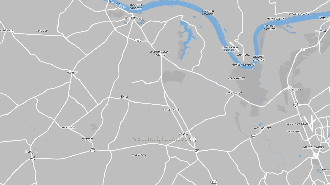 Transit Grade map of Meade County, KY
