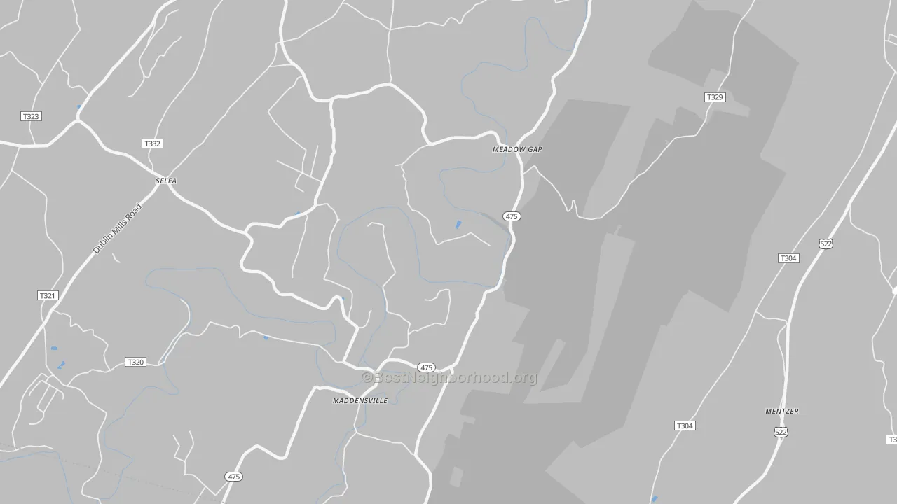 Transit Grade map of Meadow Gap, PA